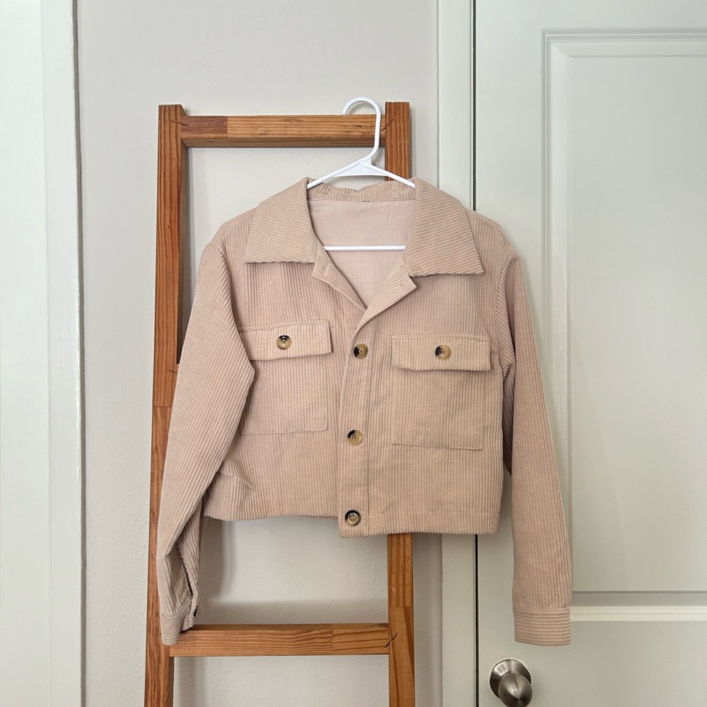 Like New Beige Corduroy Jacket X-Small